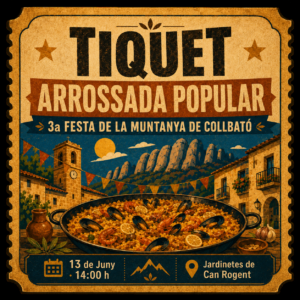 Tiquet Arrossada Popular · Festa de la Muntanya